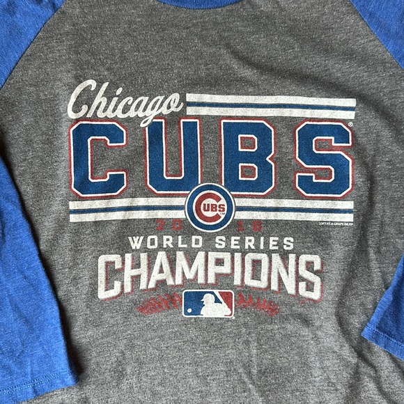 Chicago Cubs Baseball Jersey T-shirt, 3/4 Sleeves, Soze Large - Picture 2 of 5